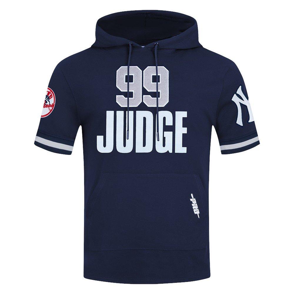Pro Standard Men's MLB New York Yankees Aaron Judd #99 Classic Short Sleeve Pullover Hoodie - Navy - NAVY